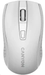 Canyon CNE-CMSW07W biela / optická bezdrôtová myš / 800/1200/1600 dpi / 4 tlačidlá / USB 2.4 Ghz / 1xAA (CNE-CMSW07W)