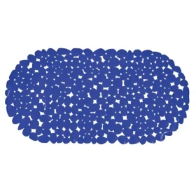 MSV Protišmyková podložka do vane GALETS tmavo modrá / PVC / 35 x 68 cm