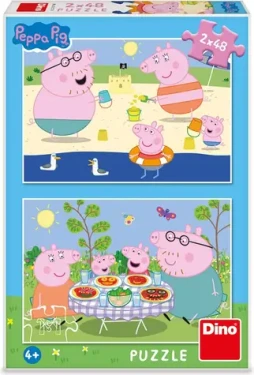 Dino Puzzle Prasiatko Peppa: Na dovolenke