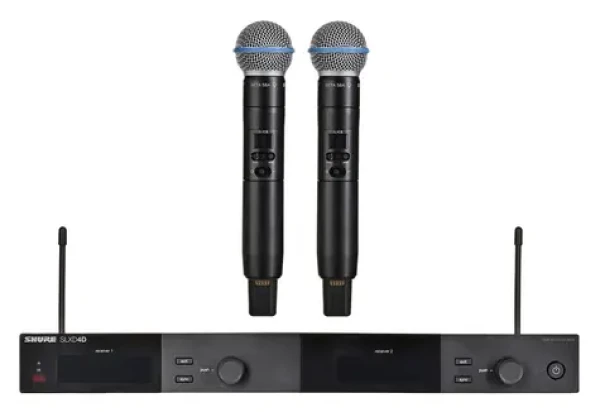 Shure SLXD24DE/B58-G59 / Bezdrôtový mikrofónny systém / 2 kanály / 2x ručný mikrofón / UHF 470-514 MHz (SLXD24DE/B58-G59)