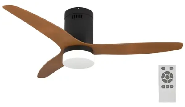 Immax NEO LITE VENTO SMART hnedo-čierna / Stropné svietidlo s ventilátorom / 18W / TUYA / Wi-Fi (07142-B)