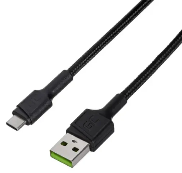 Green Cell KABGC30 PowerStream čierna / Kábel / USB-C (M) - USB-C (M) / 1,2 m / USB 2.0 / PD 60 W (KABGC30)