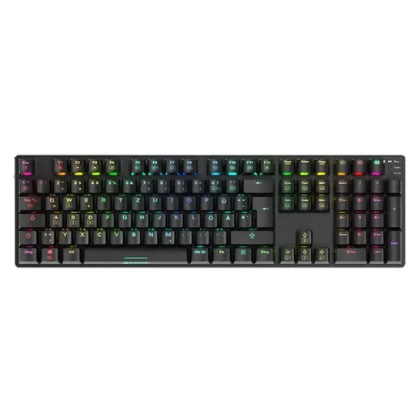 Sharkoon Skiller SGK36W čierna / herná bezdrôtová klávesnica / mechanická / Huano Red / 2.4GHz / USB-C / DE Layout (4044951040483)