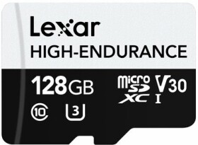 Lexar High-Endurance microSDHC/SCXC 128 GB / UHS-I V30 / U3 / Class 10 / rýchlosť čítania 100MBs / zápis 45MBs (LMSHGED128G-BCNNG)