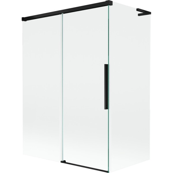 MEXEN/S - Rox L vaňová zástena 2-krídlová posuvná 120 + 70 x 150, transparent, čierna 8C9L-120-070-70-00