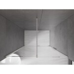 MEXEN/S - Velár posuvné sprchové dvere 140, transparent, nikel kartáčovaný 871-140-000-01-97