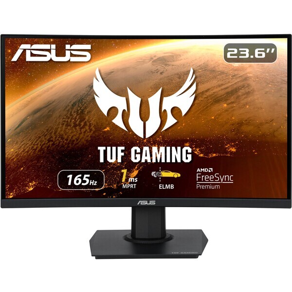 23.6 ASUS TUF Gaming VG24VQE / VA / 1920 x 1080 / 16:9 / 1 ms / 250 cd-m2 / 3000:1 / HDMI + DP / VESA / Repro (90LM0575-B01170)