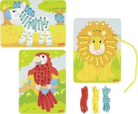GOKI Prevliekacie obrázky - papagáj, lev a ZEBRA