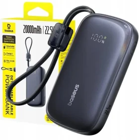 Baseus EnerFill FC21 Qpow 3 Ultra čierna / Powerbanka / 20000 mAh / 22,5W (6932172692490)