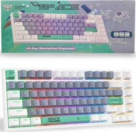 Onikuma ONIKUMA G52 Klawiatura Mechaniczna Gamingowa RGB : farba - Biely/Sivý