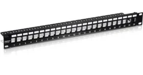 Trendnet TC-KP24S čierny / Patch panel / 24x Keystone / tienený / 19" / 1U (TC-KP24S)