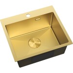 MEXEN - Solix oceľový drez 1-bowl 500 x 450 mm, zlatá 6402501000-55