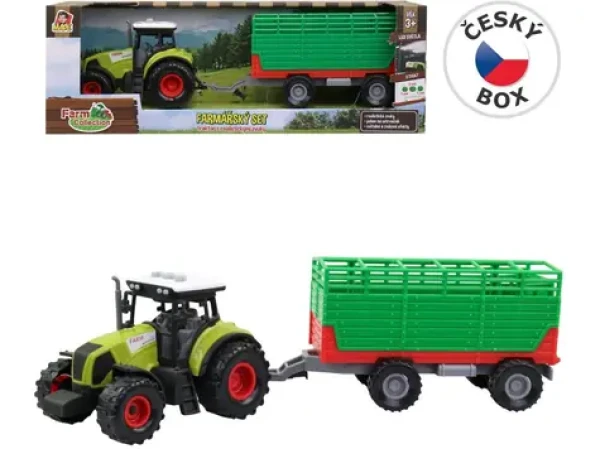 MaDe 07212 Traktor s prívesom, so zvukom a svetlom