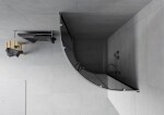 MEXEN - Rio štvrťkruhový sprchovací kút 70x70, grafit, chróm 863-070-070-01-40