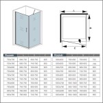 H K - Štvorcový sprchovací kút MELODY A1 80 cm s jednokrídlovými dverami vrátane sprchovej vaničky z liateho mramoru SE-MELODYA180/SE-ROCKY-80 SQ