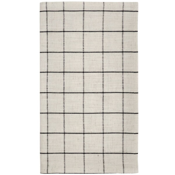 House Doctor Bavlnený behúň Join Black/Off-white 140 x 40 cm