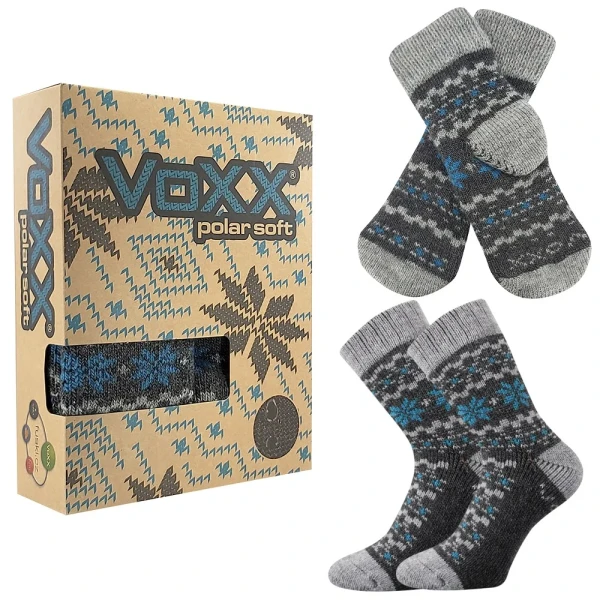 VOXX ponožky Trondelag set anthracite melé 1 ks 35-38 117560
