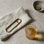 Ferm Living Ľanové obrúsky Linen Natural – set 2 ks