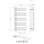 CERANO - Kúpeľňový radiátor Burke - L/P - asymetrické pripojenie 50mm - 359 W - čierna matná - 1000x500 mm CER-255117