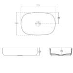 ISVEA - INFINITY OVAL keramické umývadlo na dosku, 55x36cm, zelena mint 10NF65055-2T