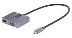 StarTech adaptér USB-C na HDMI sivá / Adaptér / 4K / 100W PD / Audio 7.1 (122-USBC-HDMI-4K-VGA)
