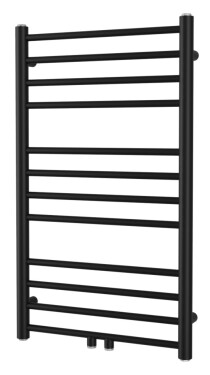 Radiátor kombinovaný SAT Paul 84x50 cm stredové pripojenie čierna matná SATRAPA840500SBL SATRAPA840500SBL