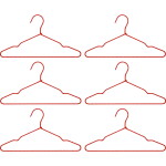 House Doctor Ramínka na šaty Wire Red – set 6 ks