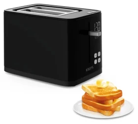 Krups KH6418 SMART'n Light čierna / Hriankovač / 850 W / 2 plátky / 7 úrovní zhnednutie / digitálny displej (KH6418)