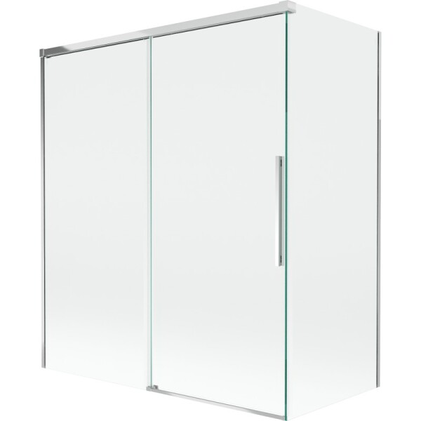 MEXEN/S - Rox vaňová zástena 2-krídlová posuvná 140 + 70 x 150, transparent, chróm 8C9-140-070-01-00