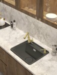 DEANTE DEANTE - Momi metallic grey Granitový drez, 1-bowl ZKM_T103