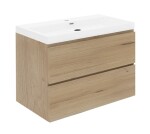 Kúpeľňová skrinka s umývadlom SAT B-Way 79x50x45 cm dub mat BWAY280OAKU4 BWAY280OAKU4