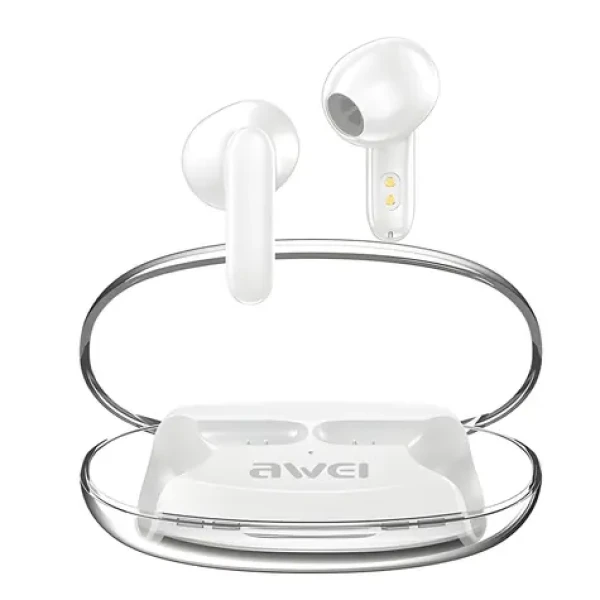 Awei T85 biela / Bezdrôtové slúchadlá / TWS / ENC / Bluetooth 5.3 / dobíjacie púzdro (T85 ENC)