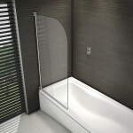 H K - Vaňová zástena S11 FLAG 80x140cm - jednodielna sklopná, číre sklo SE-S11FLAG80