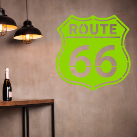 Veselá Stena Samolepka Route 66 Farba: zelená, Veľkosť: 100 x 100 cm