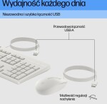 HP HP 225 - Tastatur-und-Maus-Set - 100% - full size - USB - QWERTZ - Deutsch - Cashmere White