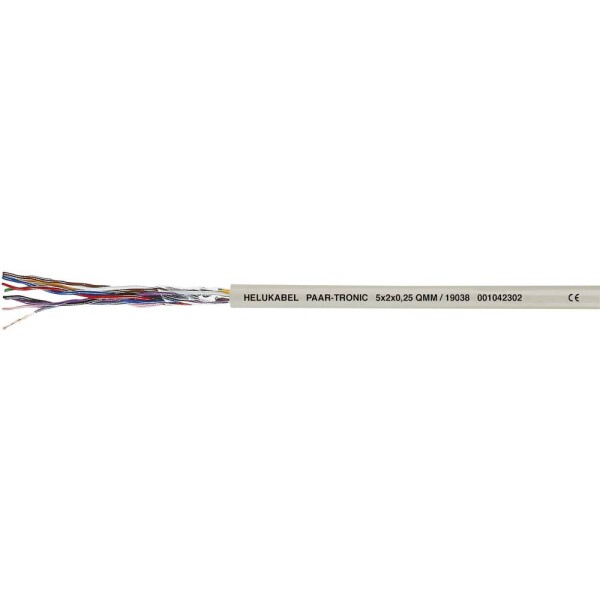 HELU 19001-500 dátový kábel LiYY 1 x 2 x 0.14 mm² sivá 500 m; 19001-500