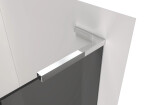 CERANO - Sprchová zástena Walk-in Onyx L-pravá vzpera + polička/držiak na uteráky - 8 mm - chróm, grafitové sklo - 40x200 CER-8050BD80067