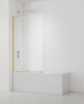Vaňová zástena SAT Walk-In Xmotion 150x117,5 cm zlatá SATWIXMVZ150Z SATWIXMVZ150Z