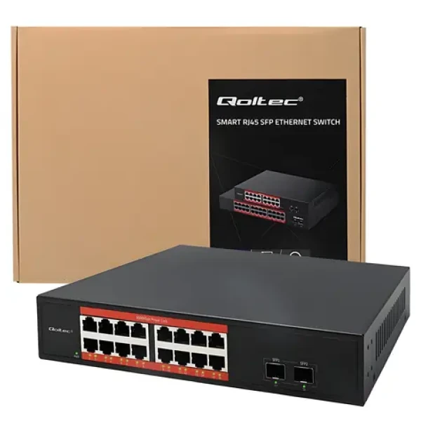 Switch Gigabit Ethernet 16x RJ45 / Switch / 2x SFP / 10/100/1000 Mb/s (52364)