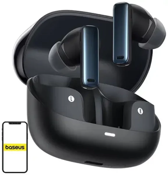 Baseus Bowie M2s čierna / bezdrôtové slúchadlá / mikrofón / Bluetooth 5.3 (NGTW350101)