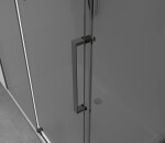 CERANO - Sprchovací kút Lantono L/P - 8 mm - Soft-Close - čierna matná, grafitové sklo - 150x70x195 - posuvný CER-8050BD7531