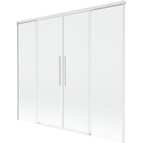 MEXEN/S - Rox vaňová zástena 2-krídlová posuvná 170 x 150, transparent, biela 8C9-170-002-20-00