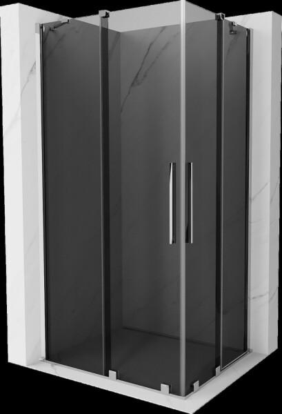 MEXEN/S - Velar Duo sprchovací kút, posuvné dvere 100 x 90, grafit, chróm 871-100-090-42-01