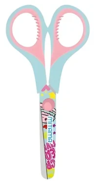 Mitama Good Vibes tyrkysová/ružová / Detské nožnice / 13 cm / zaoblené čepele (61286-90167)