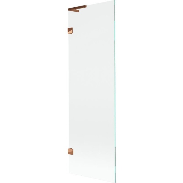 MEXEN/S - Lunar L vaňová zástena FIX 60 x 150, transparent, ružové zlato 897L-060-000-60-00