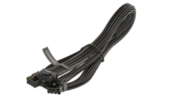 Seasonic 12VHPWR PCIe 5.0 Adapter pre napájanie grafických kariet - čierny oplet (12VHPWR-cable-black)