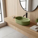 REA - Umývadlo na dosku Vanda Pistachio Matt 49x31 REA-U3612