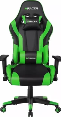 Mercury MRacer herná stolička čierno-zelená / 127-136cm / syntetická koža / 120 kg (1049126)