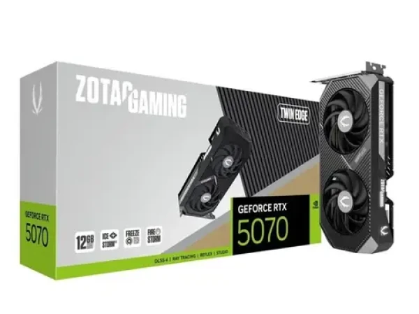 Zotac GAMING GeForce RTX 5070 Twin Edge 12GB / 2325 - 2512Mhz / 12288MB GDDR7 / 192bit / 1x HDMI + 3x DP / 650W (16) (ZT-B50700E-10P)