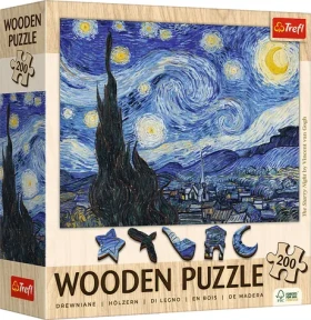 Trefl Drevené puzzle Art - Puzzle - Vincent van Gogh: Hviezdna noc